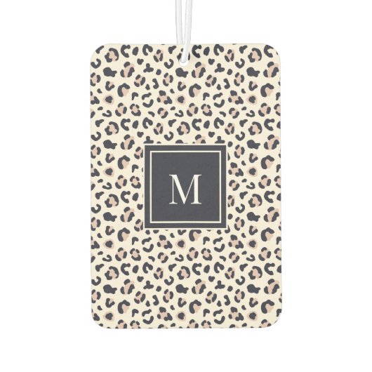 Leopard print roze monogram luchtverfrisser (Achterkant)