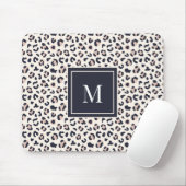 Leopard print roze monogram muismat (Met muis)