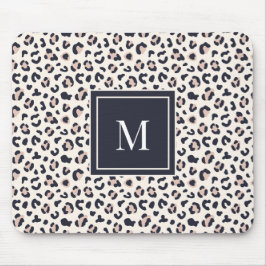 Leopard print roze monogram muismat