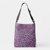 Leopard Print Roze Paarse Crossbody Tas (Achterkant)