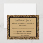 Leopard print RSVP Briefkaart (Voorkant / Achterkant)