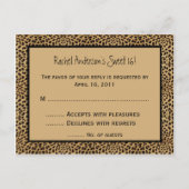 Leopard print RSVP Briefkaart (Voorkant)
