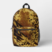  Leopard Print Rugzak - School Laptop Tas (Voorkant)
