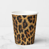 Leopard Print Safari Party Supplies ID1153 Papieren Bekers (Achterkant)