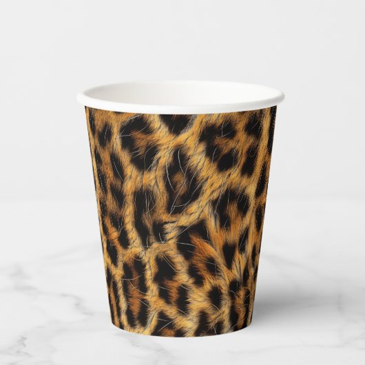 Leopard Print Safari Party Supplies ID1153 Papieren Bekers (Voorkant)