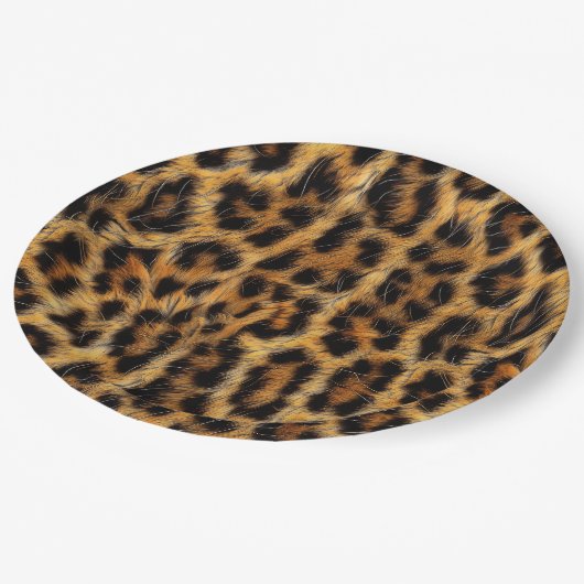 Leopard Print Safari Party Supplies ID1153 Papieren Bordje (Gekanteld)