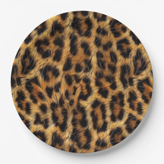 Leopard Print Safari Party Supplies ID1153 Papieren Bordje (Voorkant)
