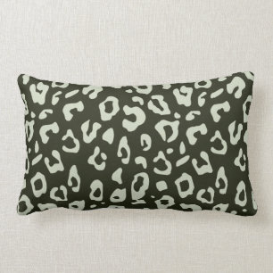 Leopard Print Sage Green Oerwoud Green Animal Prin Kussen
