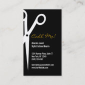 Leopard Print Salon Tools Verticaal Visitekaartje (Achterkant)