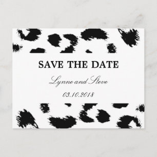 Leopard Print Save the Date Aankondigingskaart