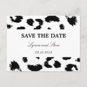 Leopard Print Save the Date Aankondigingskaart (Voorkant)