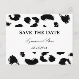Leopard Print Save the Date Aankondigingskaart