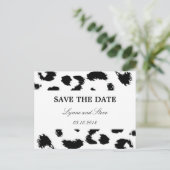 Leopard Print Save the Date Aankondigingskaart (Staand voorkant)