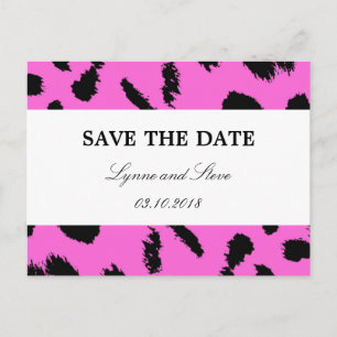 Leopard Print Save the Date Aankondigingskaart