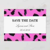 Leopard Print Save the Date Aankondigingskaart (Voorkant)