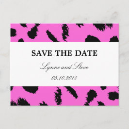 Leopard Print Save the Date Aankondigingskaart