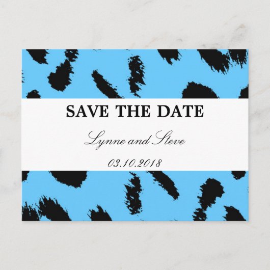 Leopard Print Save the Date Aankondigingskaart (Voorkant)