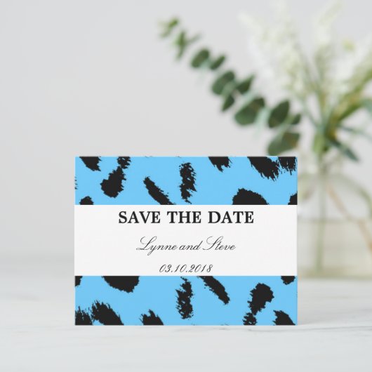 Leopard Print Save the Date Aankondigingskaart (Staand voorkant)