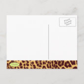 Leopard print save the date briefkaart (Achterkant)