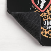 Leopard Print Schedel Skelet Grappig Halloween Vro Muismat (Hoek)