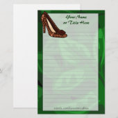 Leopard Print Schoenen Stationery Briefpapier (Voorkant / Achterkant)