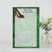 Leopard Print Schoenen Stationery Briefpapier (Staand voorkant)
