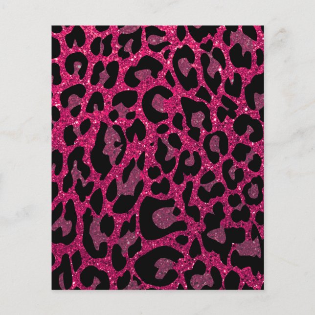 Leopard Print Scrapbook Paper - Roze (Voorkant)