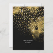 Leopard Print Script Heart Gold Glitter Save The Date (Achterkant)