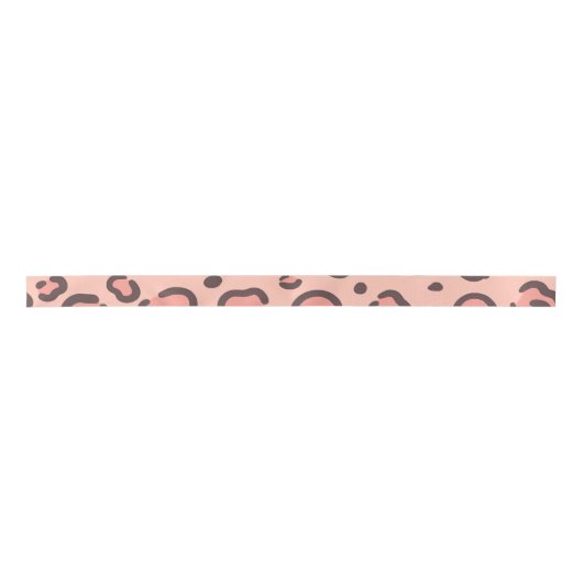 Leopard print seamless design satijnen lint (Voorkant)