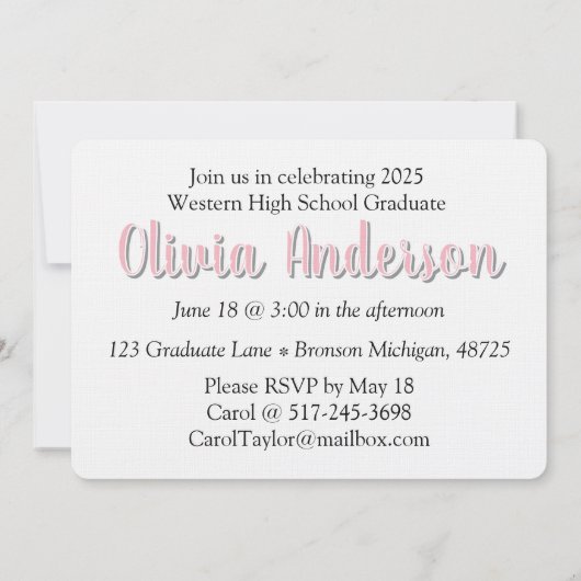 Leopard Print Senior Celebration Kaart (Achterkant)