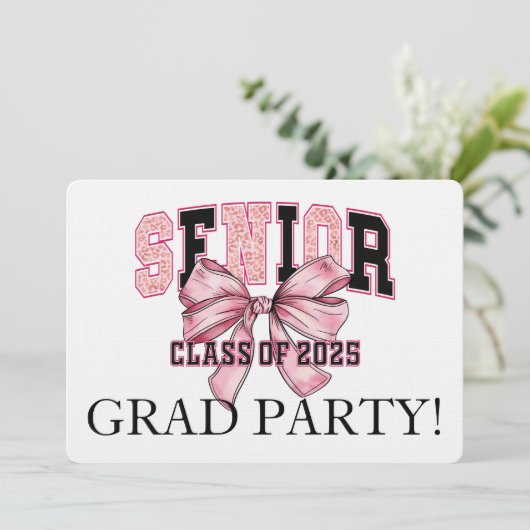 Leopard Print Senior Celebration Kaart (Staand voorkant)