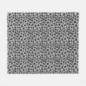 Leopard Print - Shades of Grey Fleece Deken (Voorkant (Horizontaal))