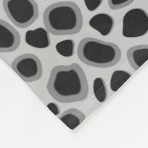 Leopard Print - Shades of Grey Fleece Deken