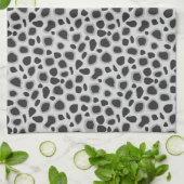 Leopard Print - Shades of Grey Theedoek (Gevouwen)