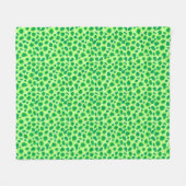 Leopard Print - Shades of Lime Green Fleece Deken (Voorkant (Horizontaal))