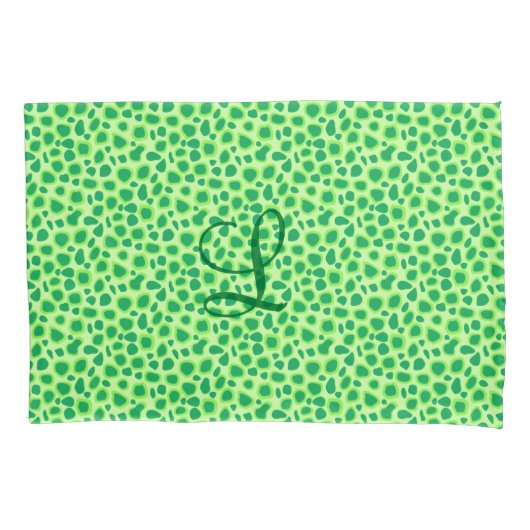 Leopard Print - Shades of Lime Green Kussensloop (Voorkant)