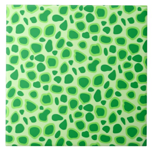 Leopard Print - Shades of Lime Green Tegeltje (Voorkant)
