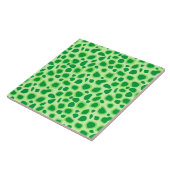 Leopard Print - Shades of Lime Green Tegeltje (Zijkant)