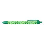 Leopard Print - Shades of Lime Green Zwarte Inkt Pen (Bovenkant)