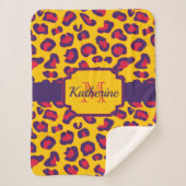 Leopard Print Sherpa Deken (Voorkant)