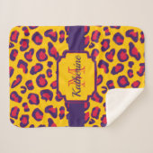 Leopard Print Sherpa Deken (Voorkant (horizontaal))