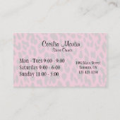 Leopard Print Shoe Boutique Visitekaartje (Achterkant)
