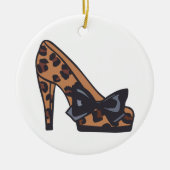 Leopard Print Shoe Keramisch Ornament (Voorkant)