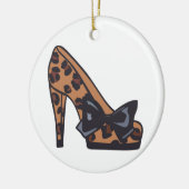 Leopard Print Shoe Keramisch Ornament (Links)