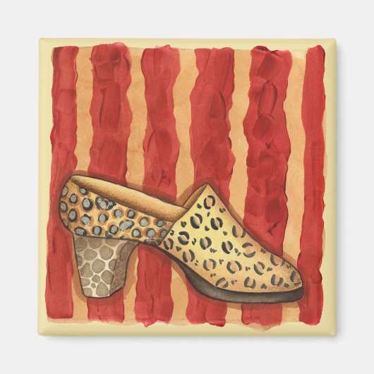 Leopard Print Shoe Magneet (Voorkant)