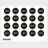 Leopard Print Sinaasappel Lint GELOOF CRPS Awarene Ronde Sticker (Vel)