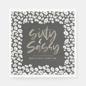 Leopard Print Sixty en Sassy Party Modern Servet (Voorkant)