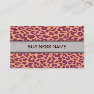 Leopard Print Skin and Plain Color 15 Visitekaartje