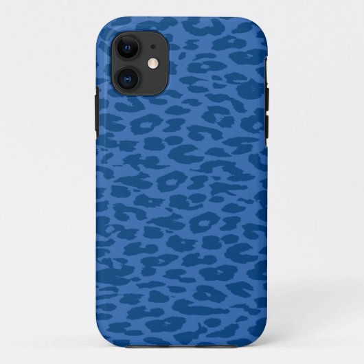 Leopard Print Skin Deep Blue Case-Mate iPhone Case (Achterkant)