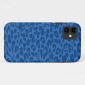 Leopard Print Skin Deep Blue Case-Mate iPhone Case (Achterkant (horizontaal))